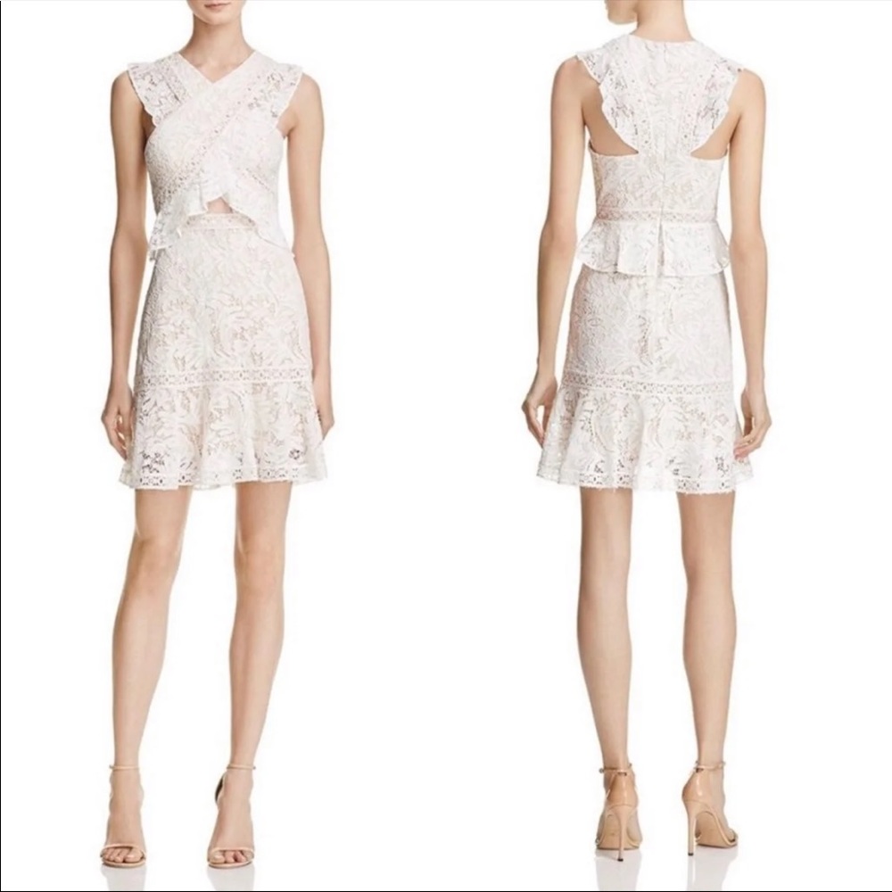 NWT BCBCMAXAZRIA CAREEN RUFFLE DRESS BRIDAL SHOWER